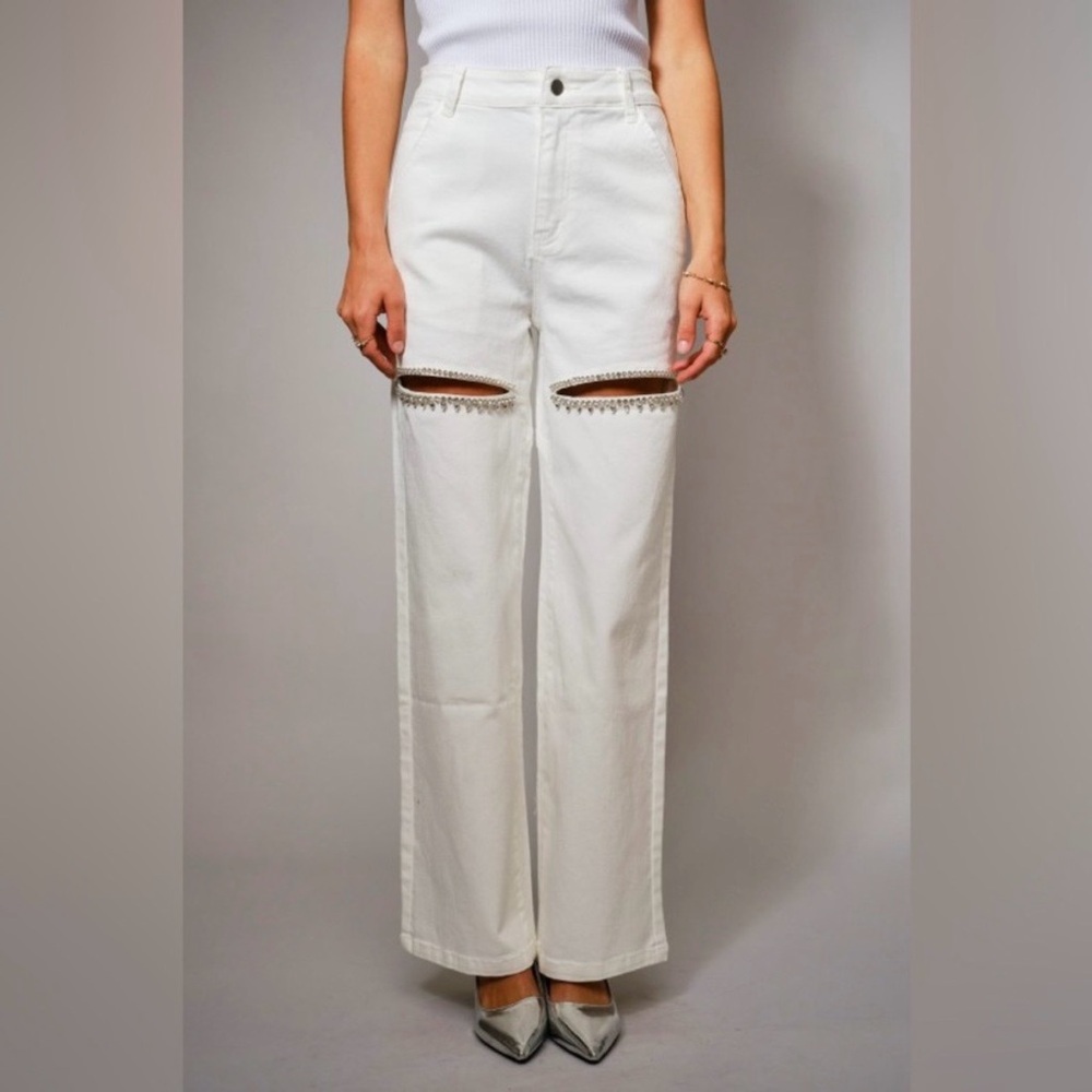 Good American Icon Diamond Straight Leg Jeans